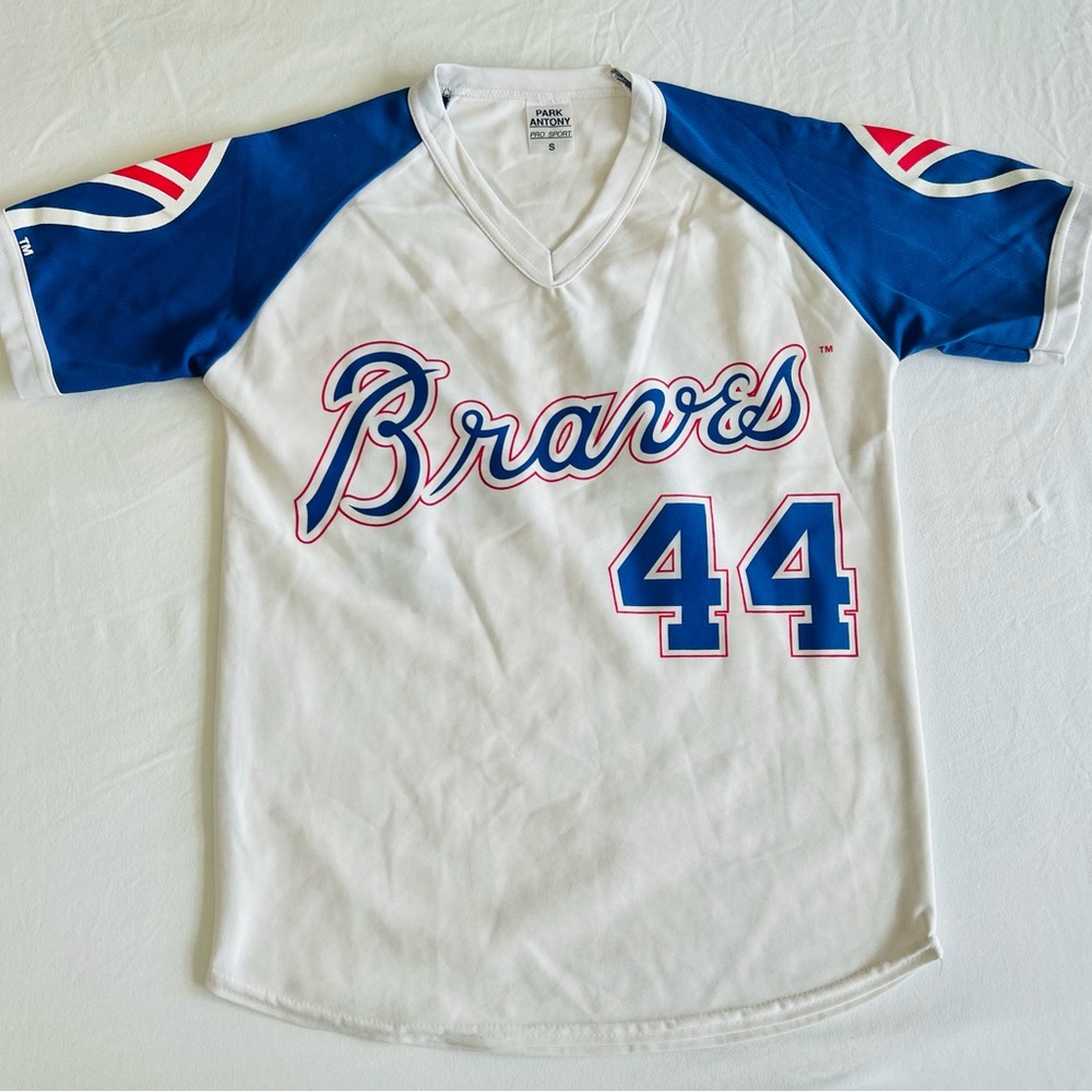 Braves Hank Aaron 44 Vintage Jersey